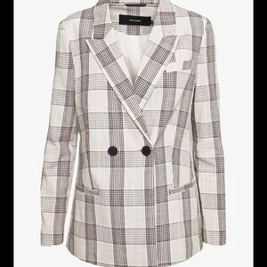 Vero Moda Black and White Checkered Blazer